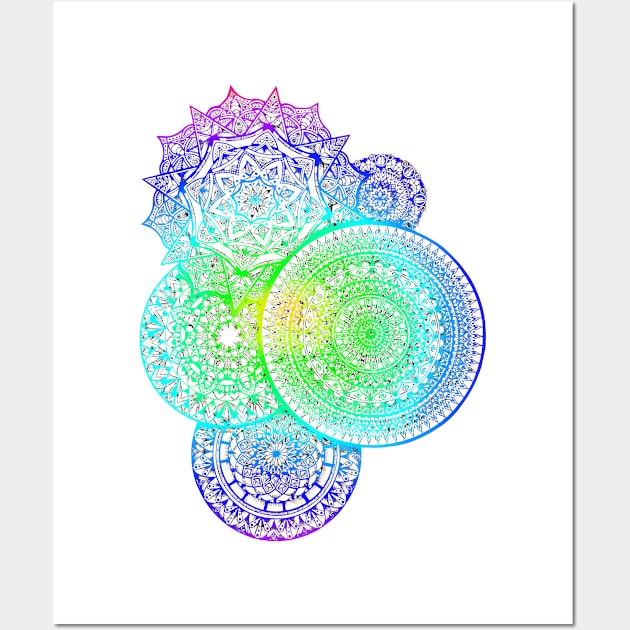 colorful mandalas Wall Art by Lamink